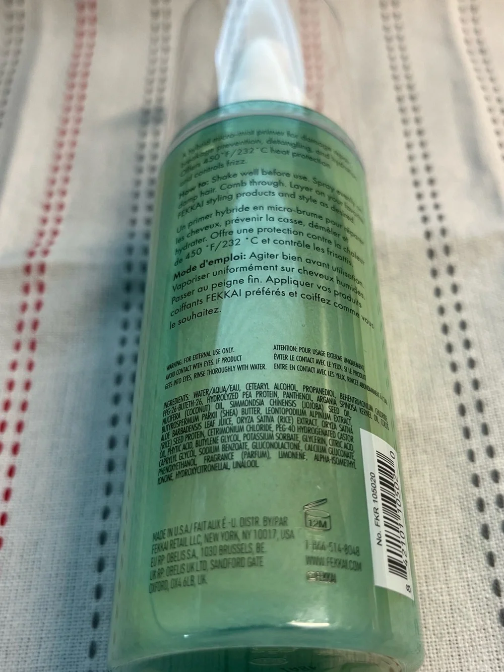 Fekkai Clean Stylers Prime Mist – Green Hydrating Prep Spray For Hair